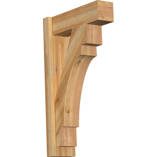 Ekena Millwork Merced Block Rough Sawn Outlooker, Western Red Cedar, 6"W x 18"D x 30"H OUT06X18X30MRC05RWR - main